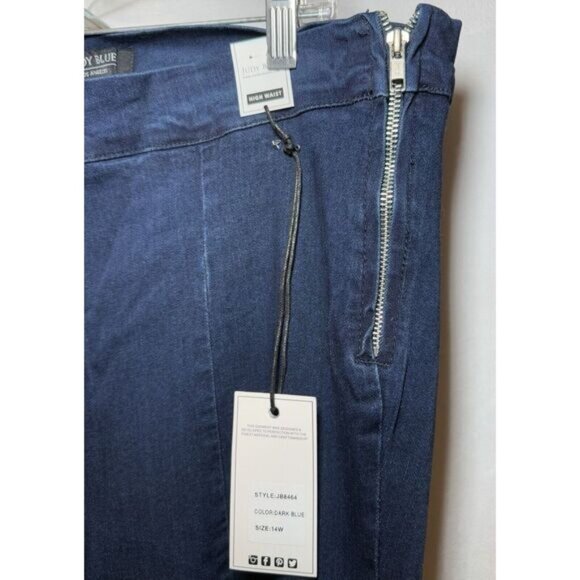 Judy Blue Women's 14W Super Flare‎ Fit High Waist Dark Blue Jeans JB8464 - Picture 11 of 14